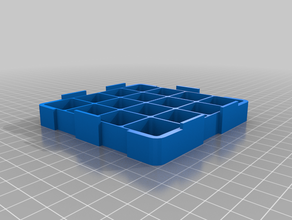 4x4 12h my customized stackable small parts tray tool holders & boxes 3d print model - Mito3D
