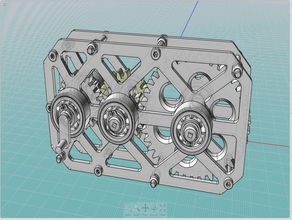 example speed reducer-increaser gear box learning 3d print model - Mito3D