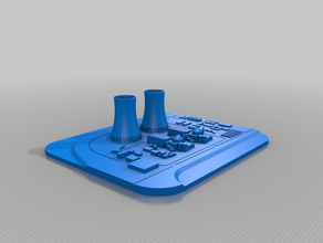 fed nogent-sur-seine central nuclear - francia las estructuras de edificios la electricidad energía baja emisión carbono nogent planta 3d print model - Mito3D