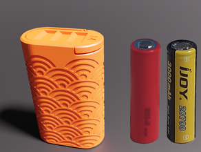 dual 20700 snap fit case electronics batteries enclosure 3d print model - Mito3D