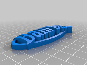 bam name tag keychains 3d print model - Mito3D