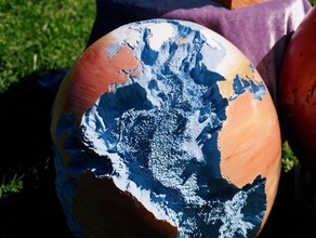 seafloor globe 150x physics & astronomy bathymetric earth etopo2 3d print model - Mito3D