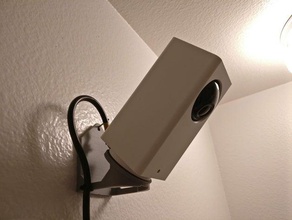 wyze pan wall mount 45 deg camera wyzecam cam 3d print model - Mito3D