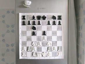 chess set piece pieces educational figures magnetic 3d print model - Mito3D