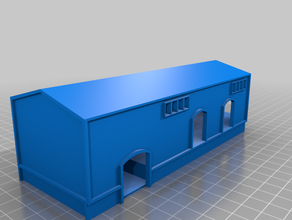 halle marchandises edifici e strutture architettura diorama scala ho modellini di treni n 3d print model - Mito3D