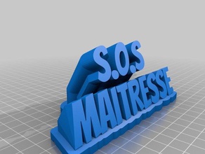sos maitresse office personalizado 3d print model - Mito3D
