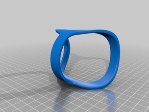 oval-8 ring-Zehe konische schiene 3d print model - Mito3D