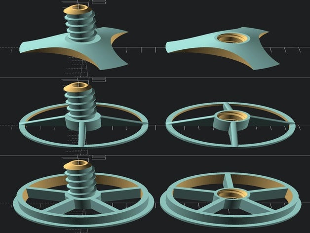 anpassbare spool-Halter 3d Drucker Zubehör openscad spool 3D print model - Mito3D