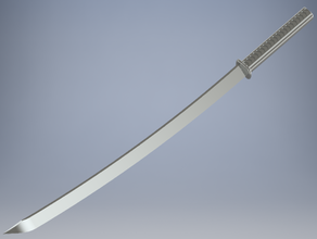katana props cosplay japón el japonés samurai espada arma 3d print model - Mito3D