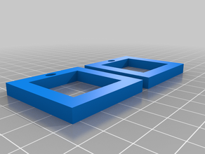 square pendant hole jewelry 3d print model - Mito3D