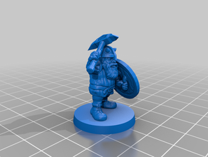 dwarf moradin cleric pickaxe toy & game accessories d&d dungeons dragons 3d print model - Mito3D
