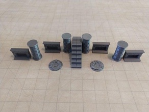 dnd pilar chimenea escaleras fuego de campamento juguetes y accesorios juego 28mm dungeons dragons 3d print model - Mito3D