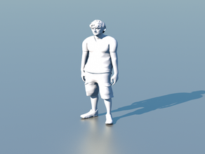 man standing people art gi joe train 3d print model - Mito3D