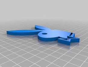 conejo de playboy - conejita signos y logotipos coneja conejito 3d print model - Mito3D