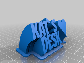 kat 2 office personalizado 3d print model - Mito3D