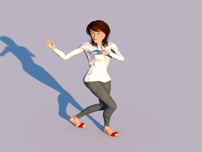 mujer bailando personas de baile humanos paisaje pose posando tren 3d print model - Mito3D