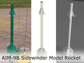 aim-9b sidewinder modèle de fusée 24mm estes d moteurs passe-temps 3d print model - Mito3D