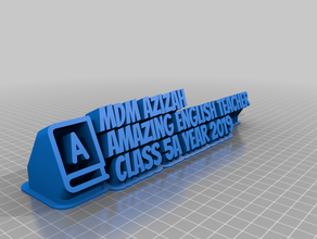 azizah office customized 3d print model - Mito3D