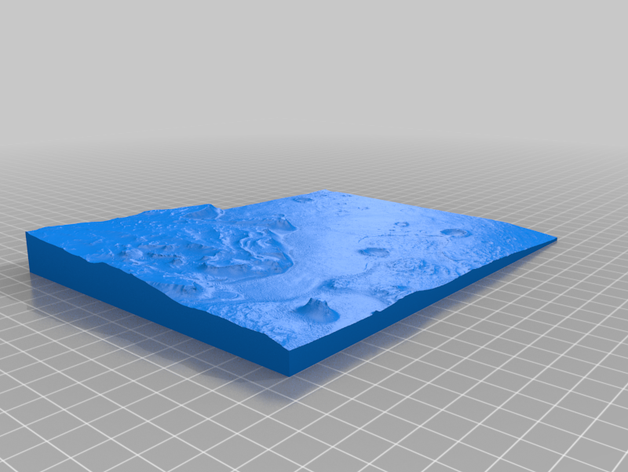 jezero crater mars physics & astronomy nasa terrain 3D print model - Mito3D