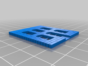 wall panel 6 Fenster Tür Gebäude & Strukturen kundengebundene 3d print model - Mito3D