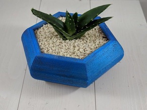 hexagon planter outdoor & garden indoor plant pot planters plants succulent succulents holder 3d print model - Mito3D