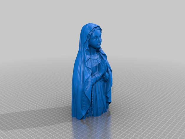 2 parça bölünmüş nossa senhora maria - temizlenmiş taban heykeller 3D print model - Mito3D