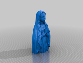 nossa senhora maria - cleaned base split 2 parts sculptures 3d print model - Mito3D