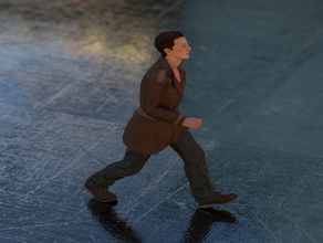 man walking people human male model person train 3d print model - Mito3D