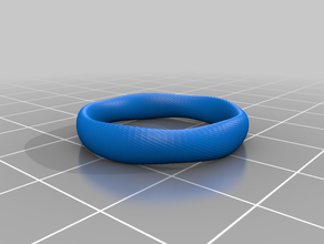 personalizável mobius anel anéis 3d print model - Mito3D
