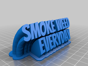 smoke weed office customized 3d print model - Mito3D