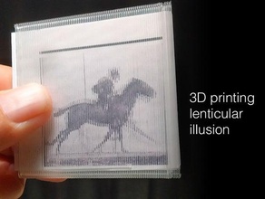 L'impression 3d lenticulaire lentilles jouets & jeux illumination l'illusion de la lentille illusion d'optique 3d print model - Mito3D