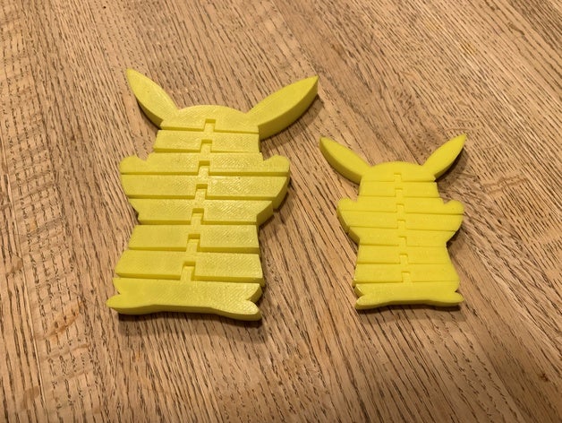 pikachu de pokemon flexi juegos 3D print model - Mito3D