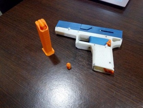 fully fucntional 3d printable toy gun mechanical toys functional 3d print model - Mito3D