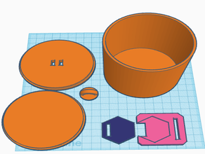 espaço cinto de utilidades recipiente lago paracord as ferramentas suporte ferramenta à prova água 3d print model - Mito3D