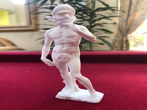Michelangelo'nun waluigi heykeller david michelangelo nintendo 3d print model - Mito3D
