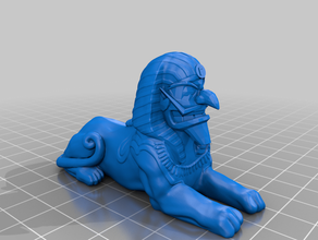 große sphinx waluigi Skulpturen ägypten nintendo 3d print model - Mito3D