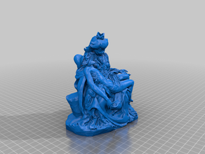 waah pieta sculptures michelangelo nintendo waluigi 3d print model - Mito3D