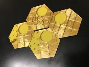 catan trigo telhas de - bico simples multi-camadas cor jogos colonizadores 3d print model - Mito3D