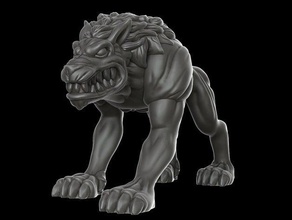hellhound 28 mm dnd miniature toys & games 28mm mini dog dungeons dragons pathfinder rpg tabletop gaming 3d print model - Mito3D