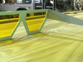 sunglasses made laser cutter glasses 3d print model - Mito3D
