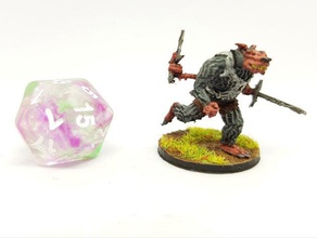 wererat 28mm tabletop roleplaying creatures dnd miniature rpg were-rat 3d print model - Mito3D