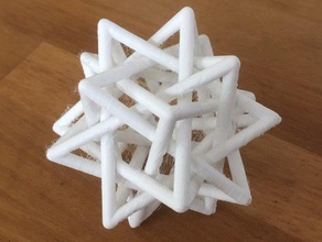tetrahedral star math art adapter dodecahedron platonic solid polyhedron tetrahedron 3d print model - Mito3D