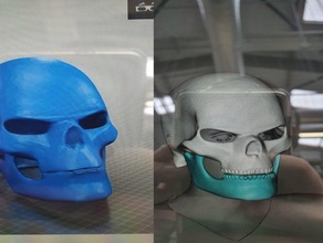 ghost rider skull mask - model basic teeth costume 3d print model - Mito3D