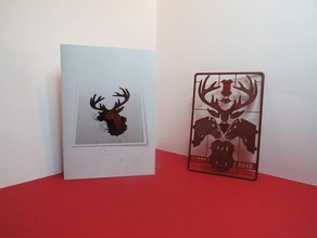 christmas gift-card chrismas card decoration postcard 3d print model - Mito3D