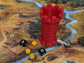 Schock-tower-Würfel-shaker-dice-cup Spielzeug & Spiele container box cup Würfel dice-cup Würfel-Turm dnd prop tabletop tabletop-gaming 3d print model - Mito3D