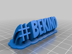 kind nameplate office customized 3d print model - Mito3D