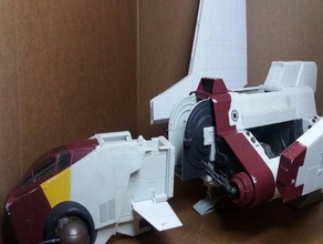 star wars republic attack shuttle repro pièces de jouets kenner hasbro & jeux 3d print model - Mito3D