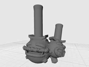 galarian weezing bong edition sculptures cannabis pipe pokemon waterpipe weed 3d print model - Mito3D