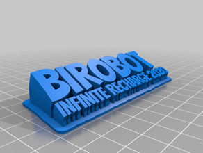 birobot 2020 swweping nameplate office customized 3d print model - Mito3D