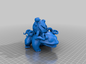 beschädigte venusaur Kreaturen beschädigt halloween Kürbis Kürbis-venusaur pumpkisaur 3d print model - Mito3D